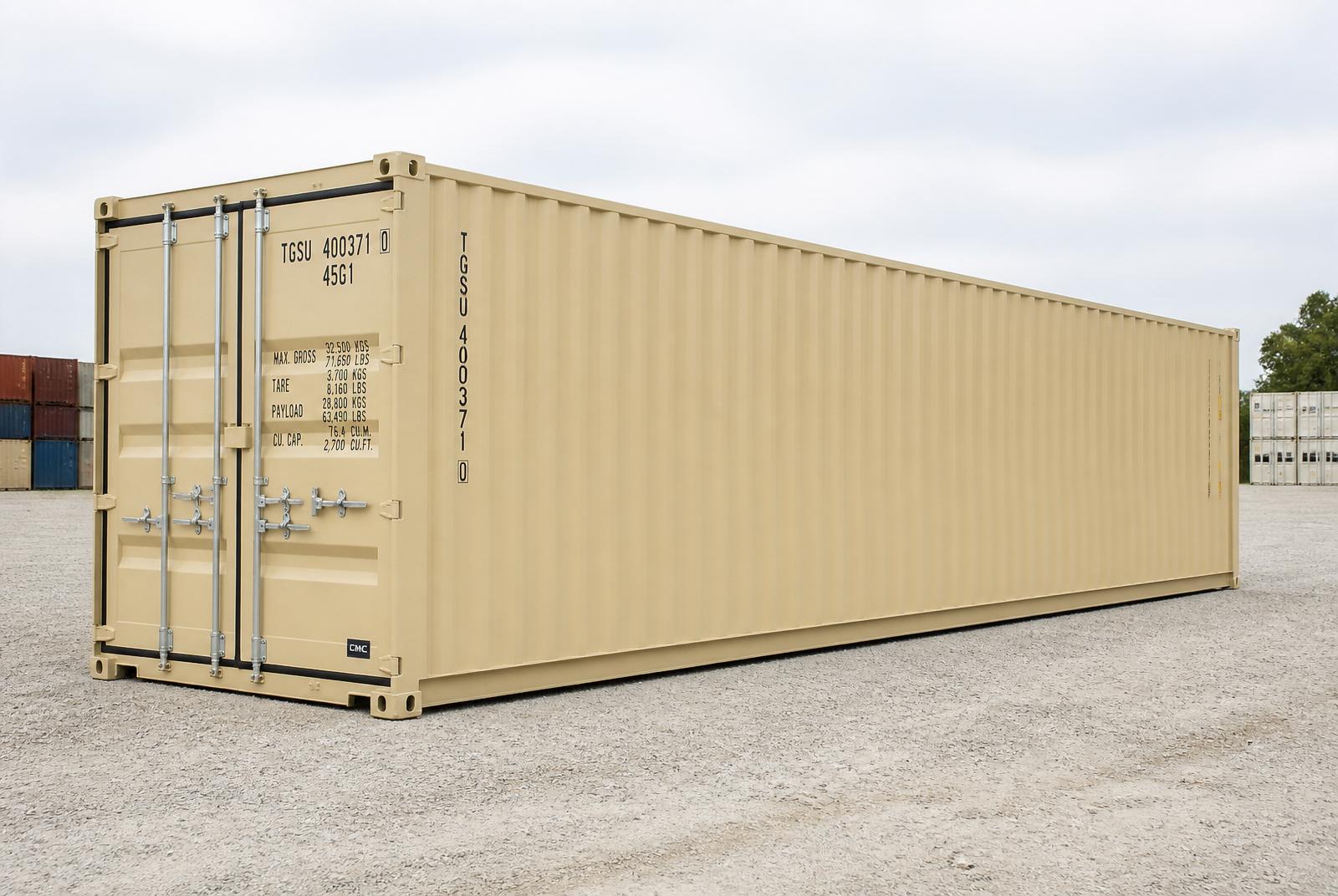 40' High Cube New One-Trip Container